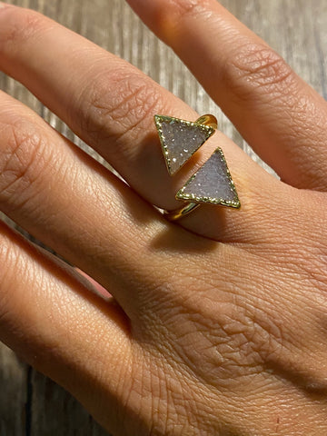 Baby Coil Pyrite Accent Ring