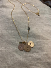 Delicate Disc Charmed Necklace (Customized)