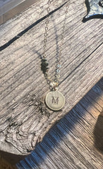 Delicate Disc Charmed Necklace (Customized) Argentium Silver