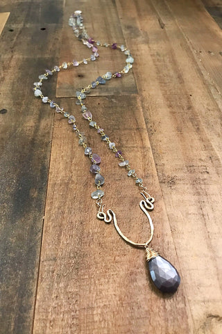 Convertible Lab N’ Moonstone Necklace