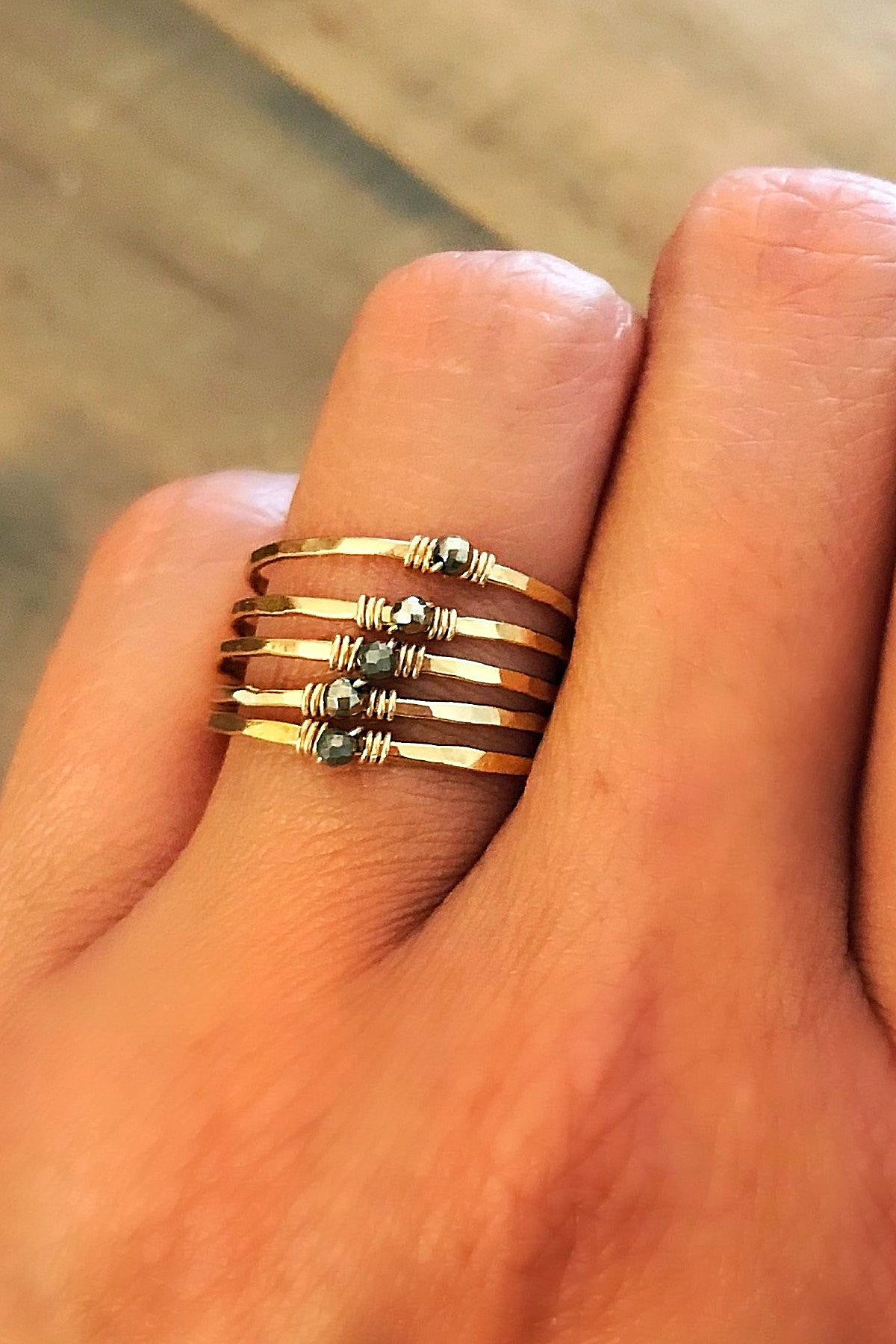 Gold 2025 stacking bands